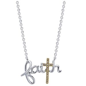 Silver and Gold Faith Necklace